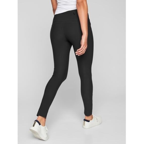 Athleta Stellar Tight Black Front Zip Pull on Pants Leggings Womens XS - Picture 15 of 16